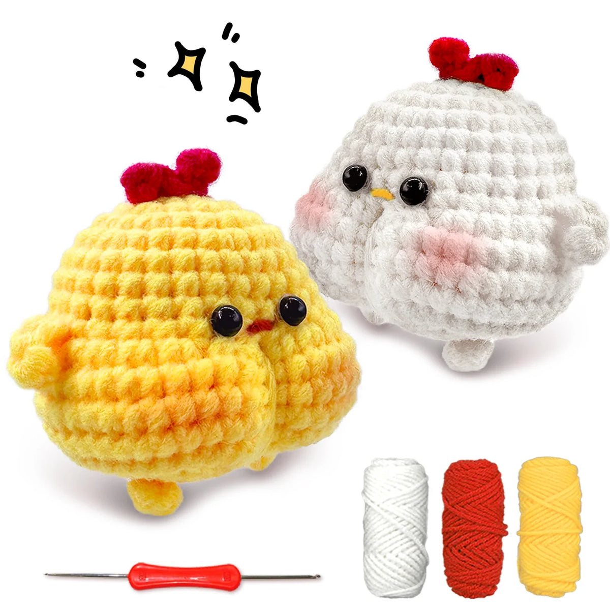 Animal sery Crochet Kit for Beginners Crochet Starter SET ,DIY Crochet Kit For Beginners,Crocheting Knitting Kit Step-by-Step
